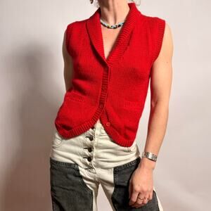 Vintage The Villager Wool Sweater Vest - Size L